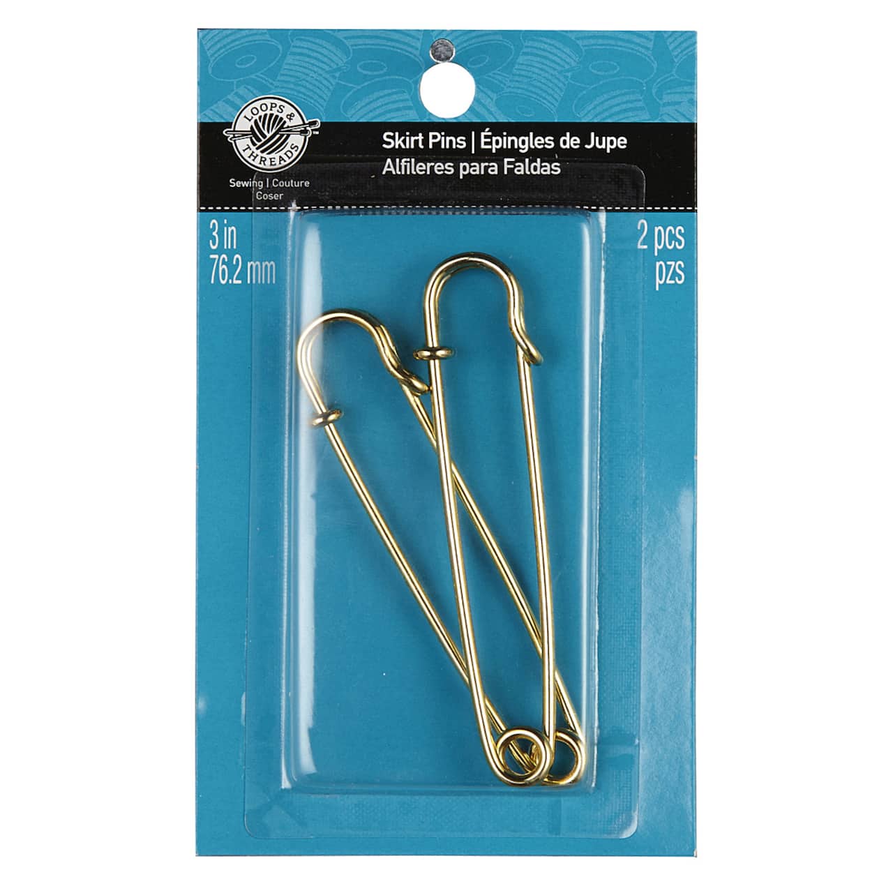 12 Packs: 2 ct. (24 total) 3" Skirt Pins by Loops & Threads™
